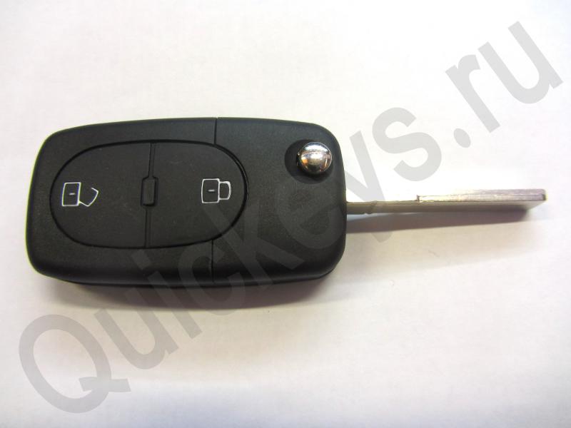 Ключ Volkswagenвыкидной дистанционный (2 кнопки), для автомобилей из Европы