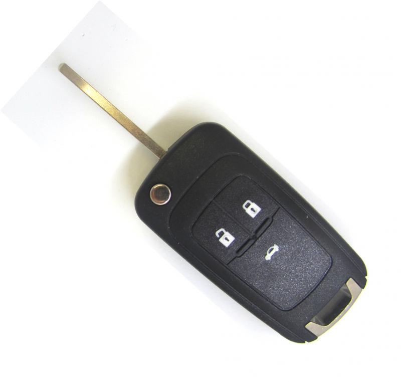 Новый выкидной ключ Шевроле Chevrolet (3 кнопки). Подходит для моделей Cruze Круз, Cobalt Кобальт, Aveo Авио