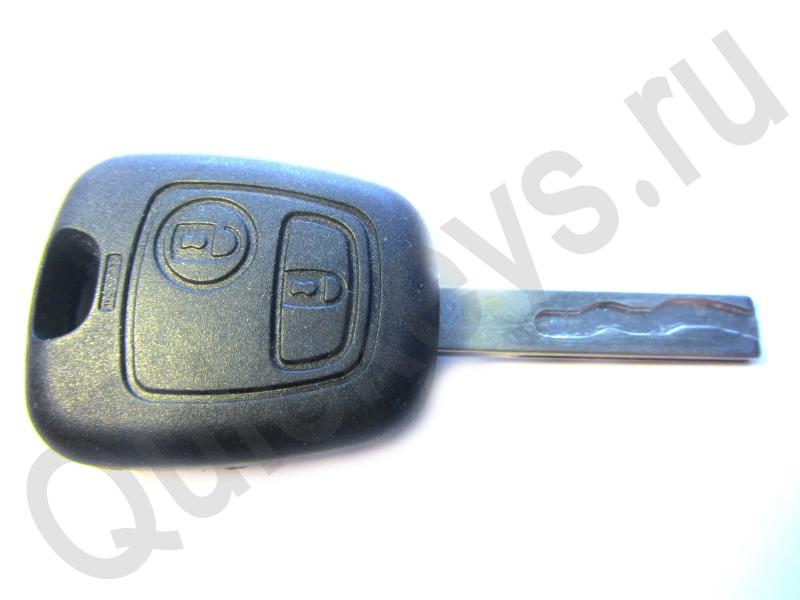 Ключ Пежо Peugeot (2 кнопки) 433 МГц, чип PCF 7946, лезвие HU83