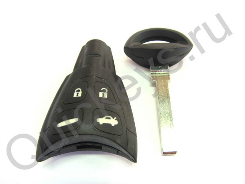 Корпус ключа Saab Caaб с лезвием-вставкой (4 кнопки)