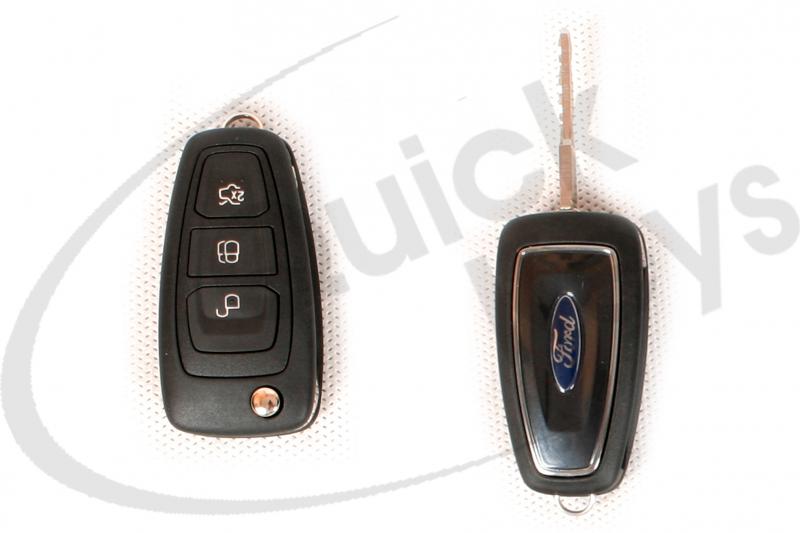 Ключ зажигания Форд Ford Focus 3, Mondeo, выкидной (3 кнопки)