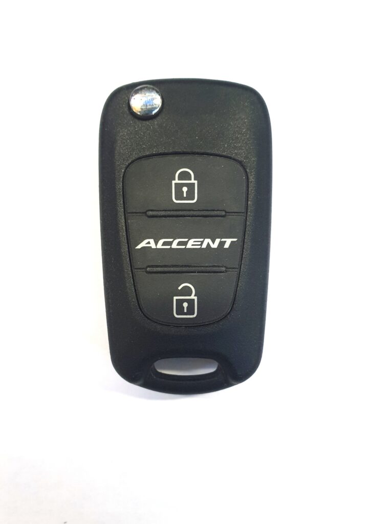 Выкидной ключ Хундай Акцент Hyundai Accent c 2 кнопками. Чип PCF7936