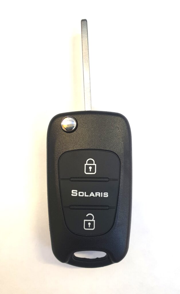 Выкидной ключ Хундай Солярис Hyundai Solaris 2011-2014г. С 2 кнопками. Чип PCF7936