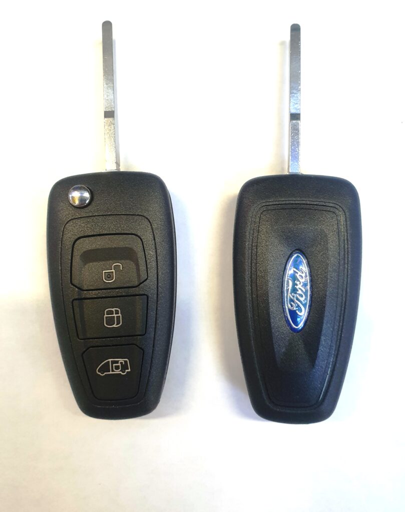 Корпус выкидного ключа Ford Transit с 3 кнопками. Без электроники. Для ремонта