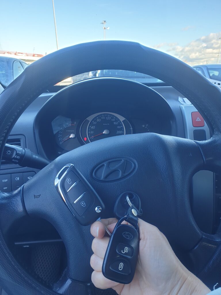 Изготовление выкидного ключа зажигания с 2 кнопками для Hyundai Tucson (Хундай Туксон)
